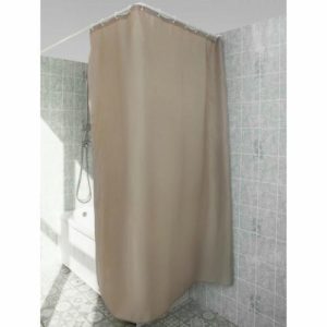 Штора Premium для ванной, с утяжелителем, 180х200 см, PLE, цвет капучино