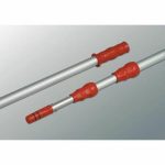 Ручка для стекломойки Vileda, металлическая, телескопическая, 2 х 125 см, цвет красный