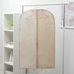 Чехол для одежды, 60x100 см, спанбонд, цвет бежевый
