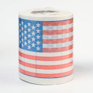 Сувенирная туалетная бумага Американский флаг США, 9,5х10х9,5 см