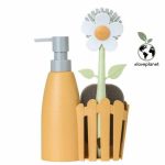 Дозатор FLORGANIC, Щётка для посуды, губка на подставке