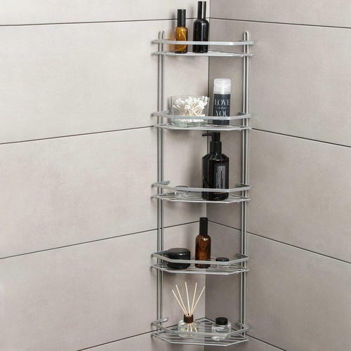Полка угловая 5-ти ярусная Modern, 20x28x87 см, цвет хром — изображение 2
