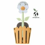 Щётка для посуды FLORGANIC ORANGE, + губка на подставке