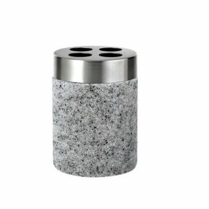 Стаканчик для зубной щётки Stone, цвет серый