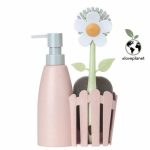 Дозатор FLORGANIC, Щётка для посуды, губка на подставке