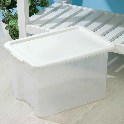 Контейнер для хранения с крышкой Porter, 21 л, 42x32x26 см, цвет слоновая кость — изображение 2