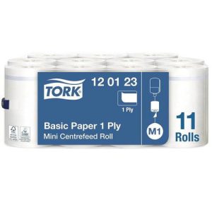 Протирочная бумага Tork базовая в мини рулоне с ЦВ (M1), 1 слой, 120 метров