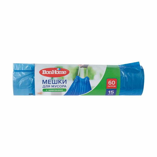 Мешки для мусора с завязками, BonHome, 60 л, 15 шт — изображение 2