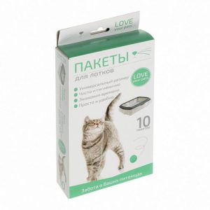 Пакеты для кошачьих лотков 10 шт, 45х30х29,5см