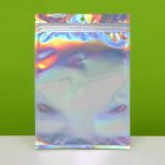 Пакет Zip-lock ПЭТ, иридисцентный, со сплошным окном, плоский, еврослот 14 х 20 см - 100 шт.