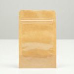 Пакет Zip-lock Крафт с прозрачной стенкой 9 Х 12 + 2 см - 50 шт.