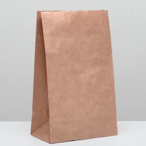 Пакет крафт бумажный фасовочный, прямоугольное дно 24 х 14 х 40 см 70 г/м2 - 50 шт.