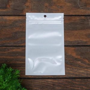 Пакет Zip-lock ПП, белый, со сплошным окном, плоский, еврослот 12 х 20 см - 50 шт.