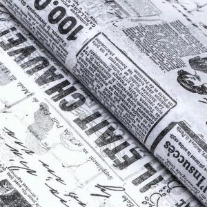 Бумага парафинированная жиростойкая"Газета старая", 0,38х10 м